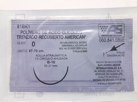 PIEZAS SUTURA POLIMERO DE ÁCIDO GLICÓLICO