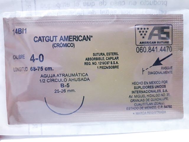 SUTURA CATGUT CRÓMICO