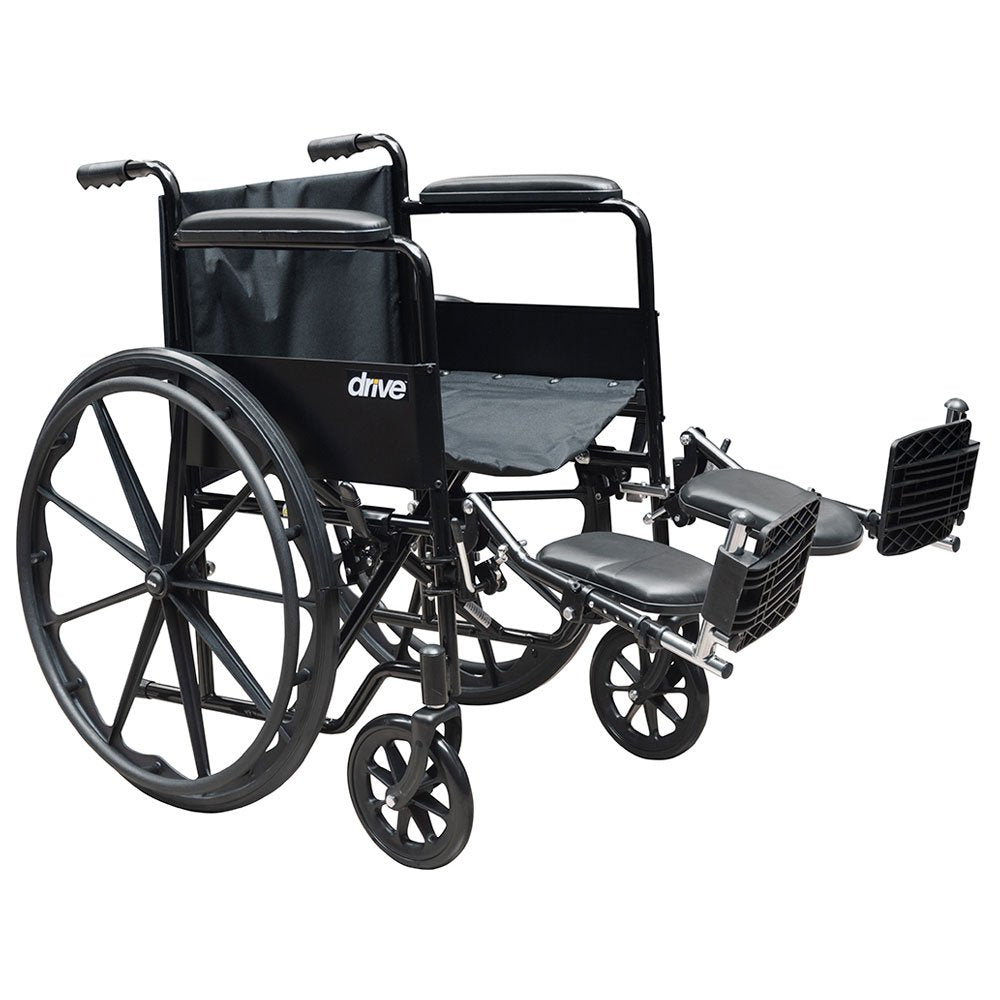 SILLA DE RUEDAS CROMADA CON ELEVA PIERNAS