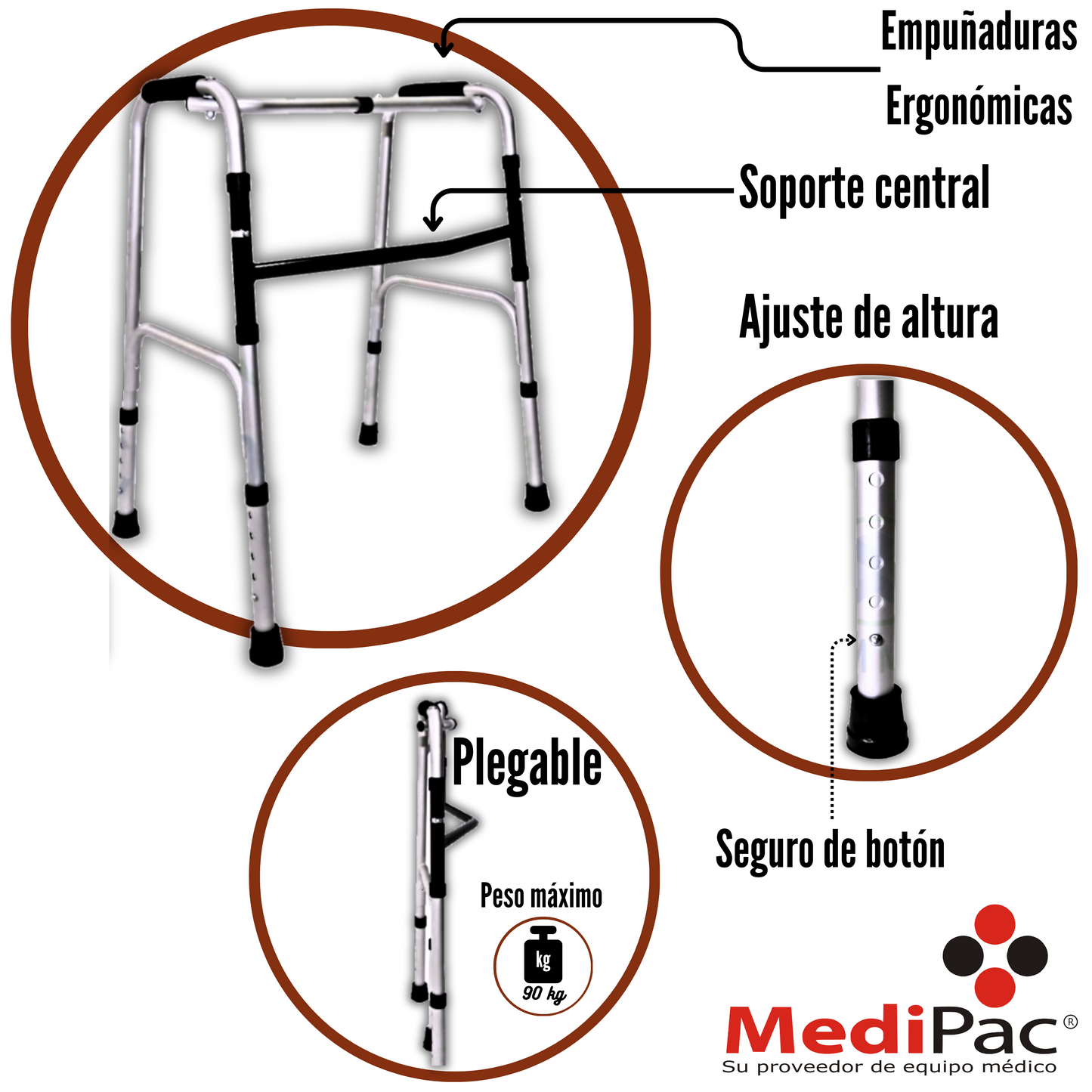 ANDADERA DE ALUMINIO