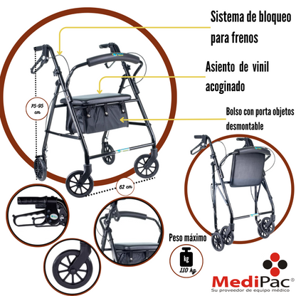 ANDADERA DE LUJO CON ASIENTO 2025