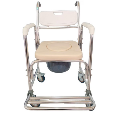 AUXILIAR Y COMODO  DE ALUMINIO PARA DUCHA C/RUEDAS KY697L