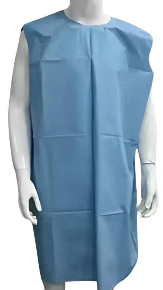 BATA PAPEL SIN MANGA AZUL