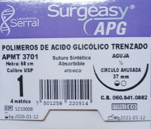 POLÍMERO DE ÁCIDO GLICÓLICO TRENZADO RECUBIERTO