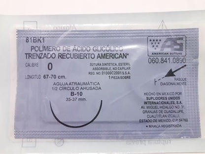 PIEZAS SUTURA POLIMERO DE ÁCIDO GLICÓLICO