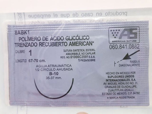 PIEZAS SUTURA POLIMERO DE ÁCIDO GLICÓLICO