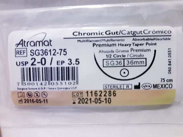 SUTURA CATGUT CRÓMICO