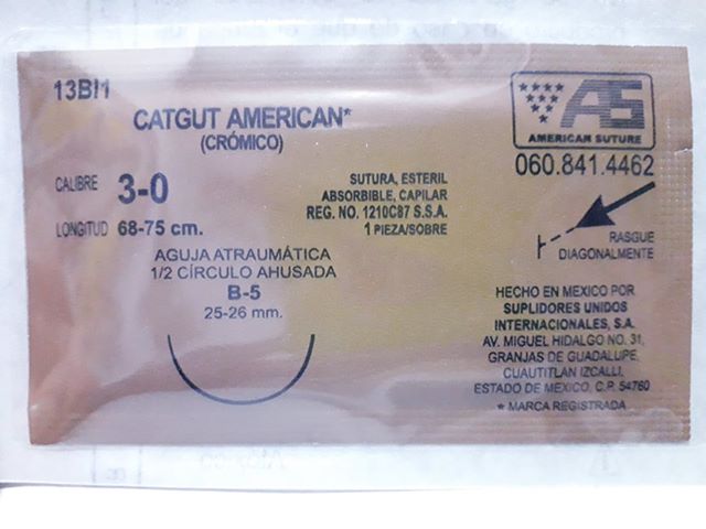 SUTURA CATGUT CRÓMICO