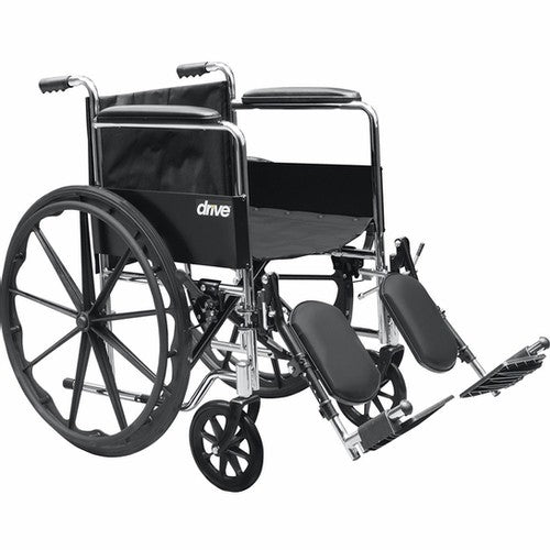 SILLA DE RUEDAS CROMADA CON ELEVA PIERNAS