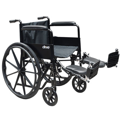 SILLA DE RUEDAS CROMADA CON ELEVA PIERNAS