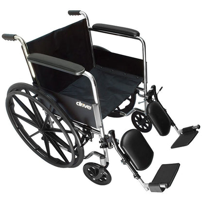 SILLA DE RUEDAS CROMADA CON ELEVA PIERNAS